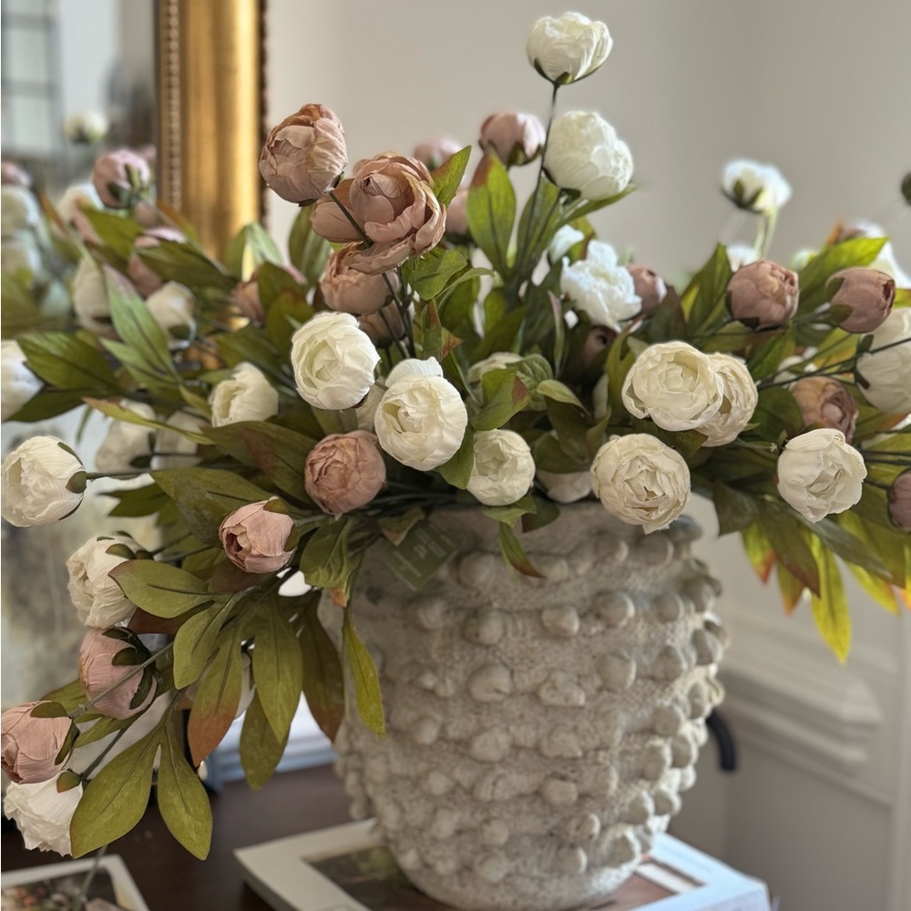 NEW Pack: of 10  / Peony Stem by Ashland ( 5 Crean & 5 Ten )